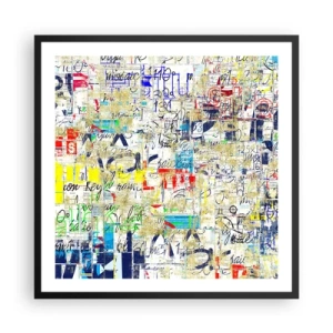 Plakat i sort ramme - Simpelthen en fryd for øjet - 60x60 cm