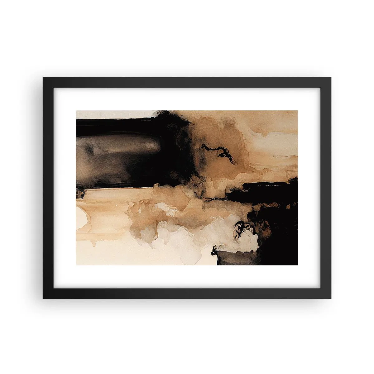 Plakat i sort ramme - En spændende abstraktion - 40x30 cm