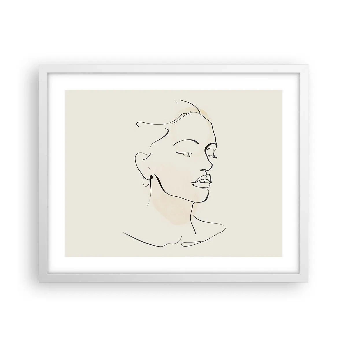 Plakat i hvid ramme - En bestemt linje - 50x40 cm