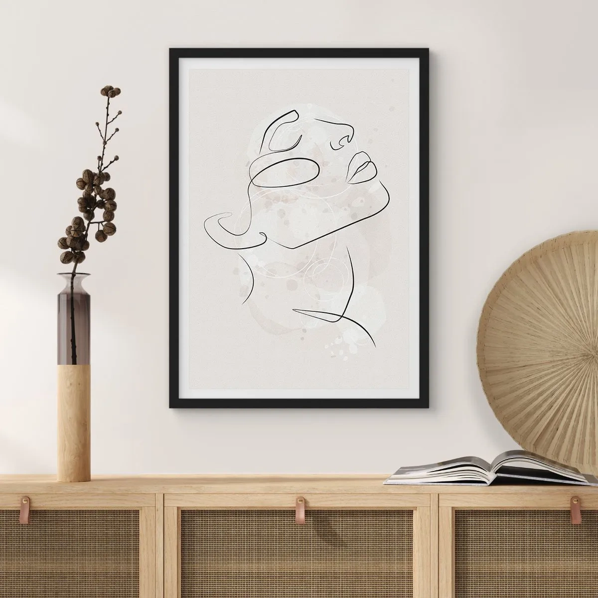 Plakat i sort ramme - Skitse af drømmen - 40x50 cm