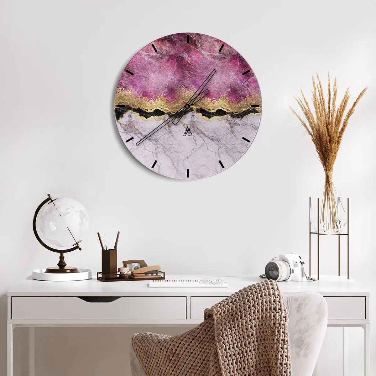 Vægur, Uret - På grænsen - 40x40 cm