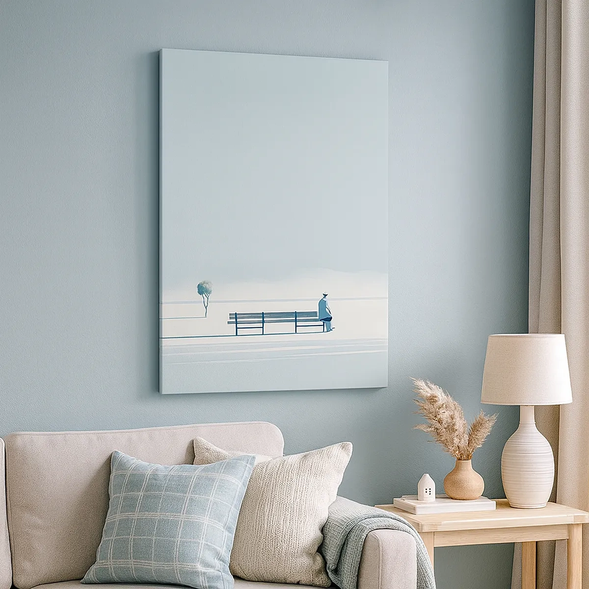 Lærredstryk - Billede på lærred - Ja, jeg venter. - 50x70 cm