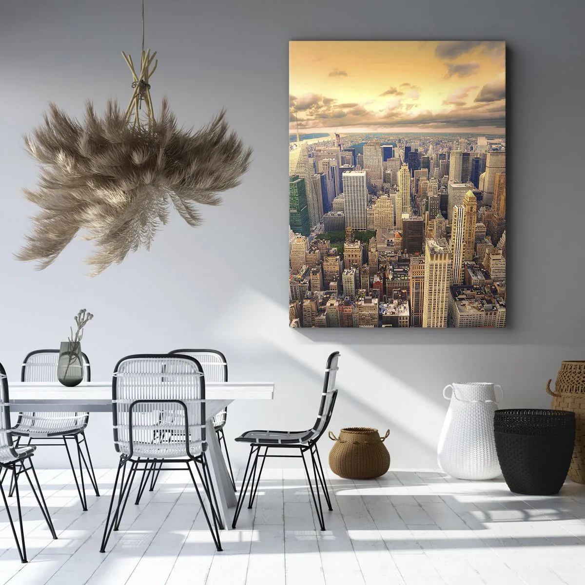 Lærredstryk - Billede på lærred - En forgyldt metropol - 50x70 cm