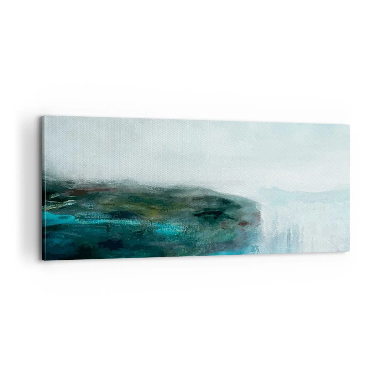 Lærredstryk - Billede på lærred - Marin abstraktion - 100x40 cm