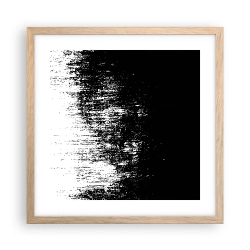 Plakat i ramme af lyst egetræ - Og vinderen er... - 40x40 cm