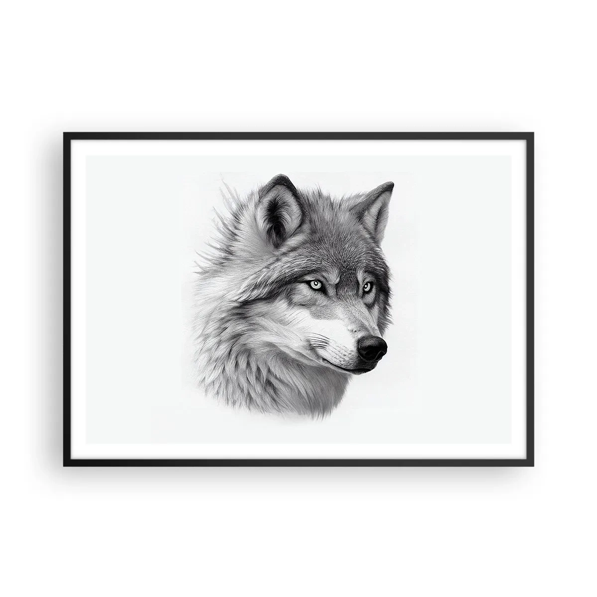 Plakat i sort ramme - Alpha - uden tvivl - 100x70 cm