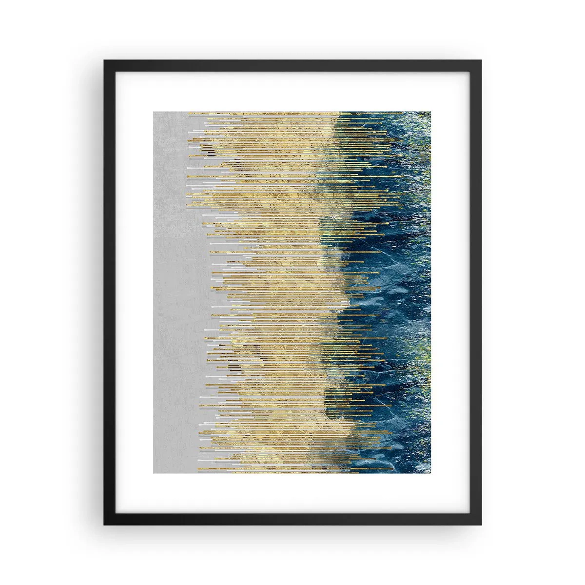 Plakat i sort ramme - Forgyldt grænse - 40x50 cm