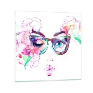 Billede på glas - Et fristende løfte - 50x50 cm