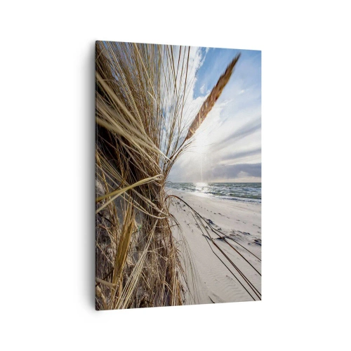 Lærredstryk - Billede på lærred - Et møde mellem elementerne - 70x100 cm