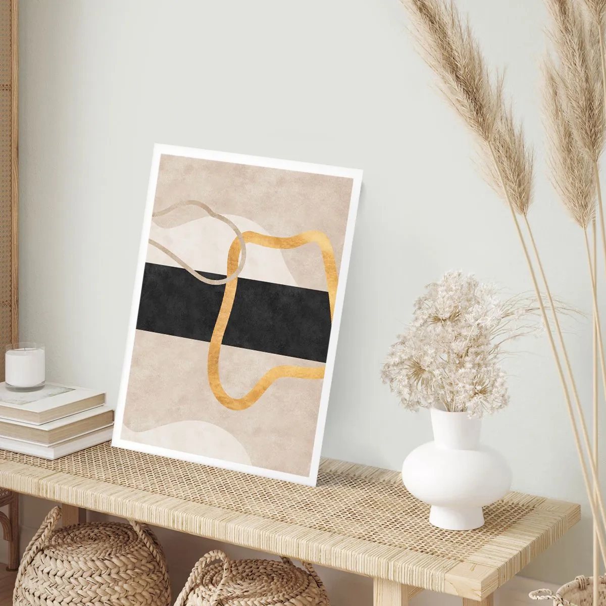 Plakat - Sløjfeformede former - 40x50 cm