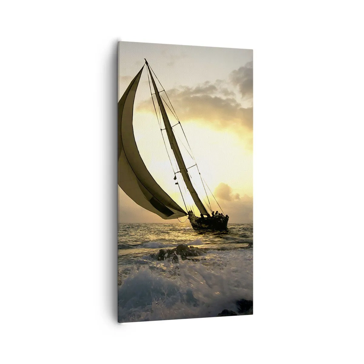 Lærredstryk - Billede på lærred - I medvind og modvind - 65x120 cm