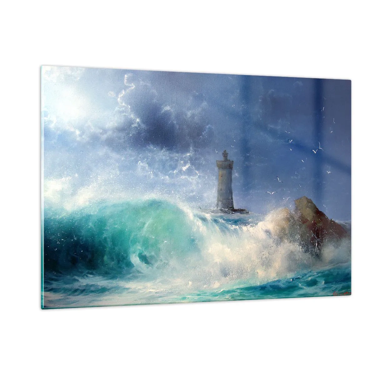 Billede på glas - På vagt mod elementerne - 120x80 cm