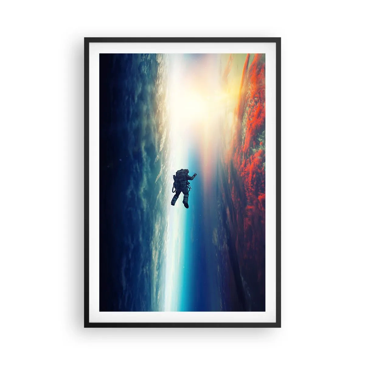 Plakat i sort ramme - Over for universet - 61x91 cm