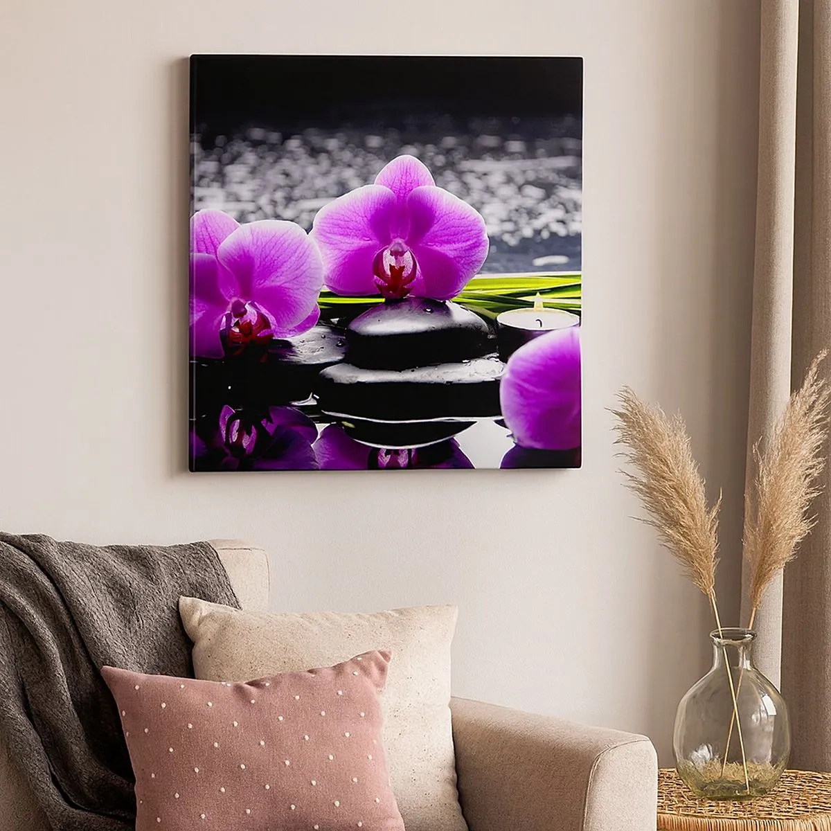 Lærredstryk - Billede på lærred - Drukne i fred og ro - 30x30 cm