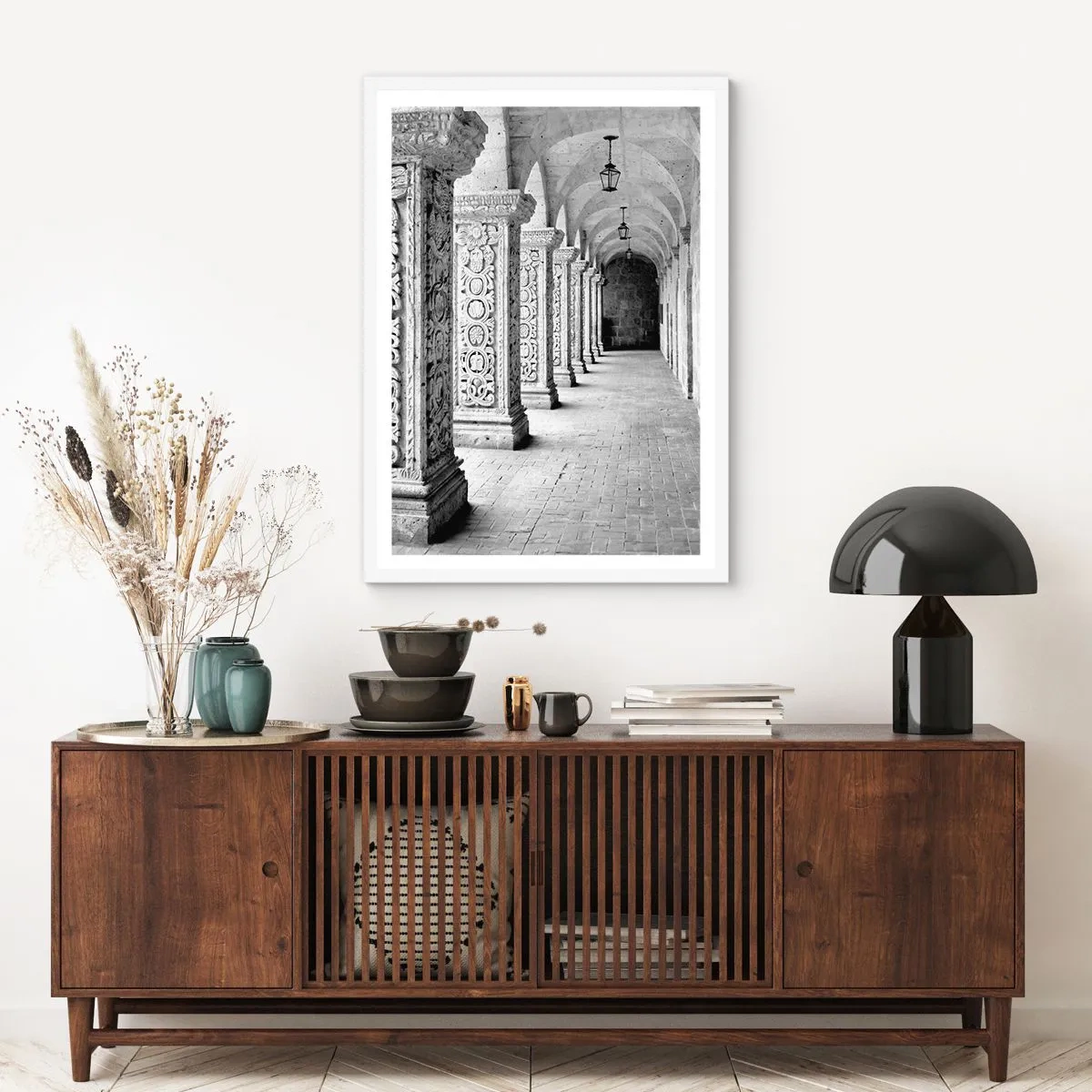 Plakat i hvid ramme - Og hvor går det hen...? - 30x40 cm