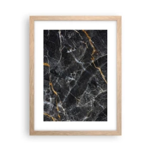 Plakat i ramme af lyst egetræ - En stens indre liv - 30x40 cm