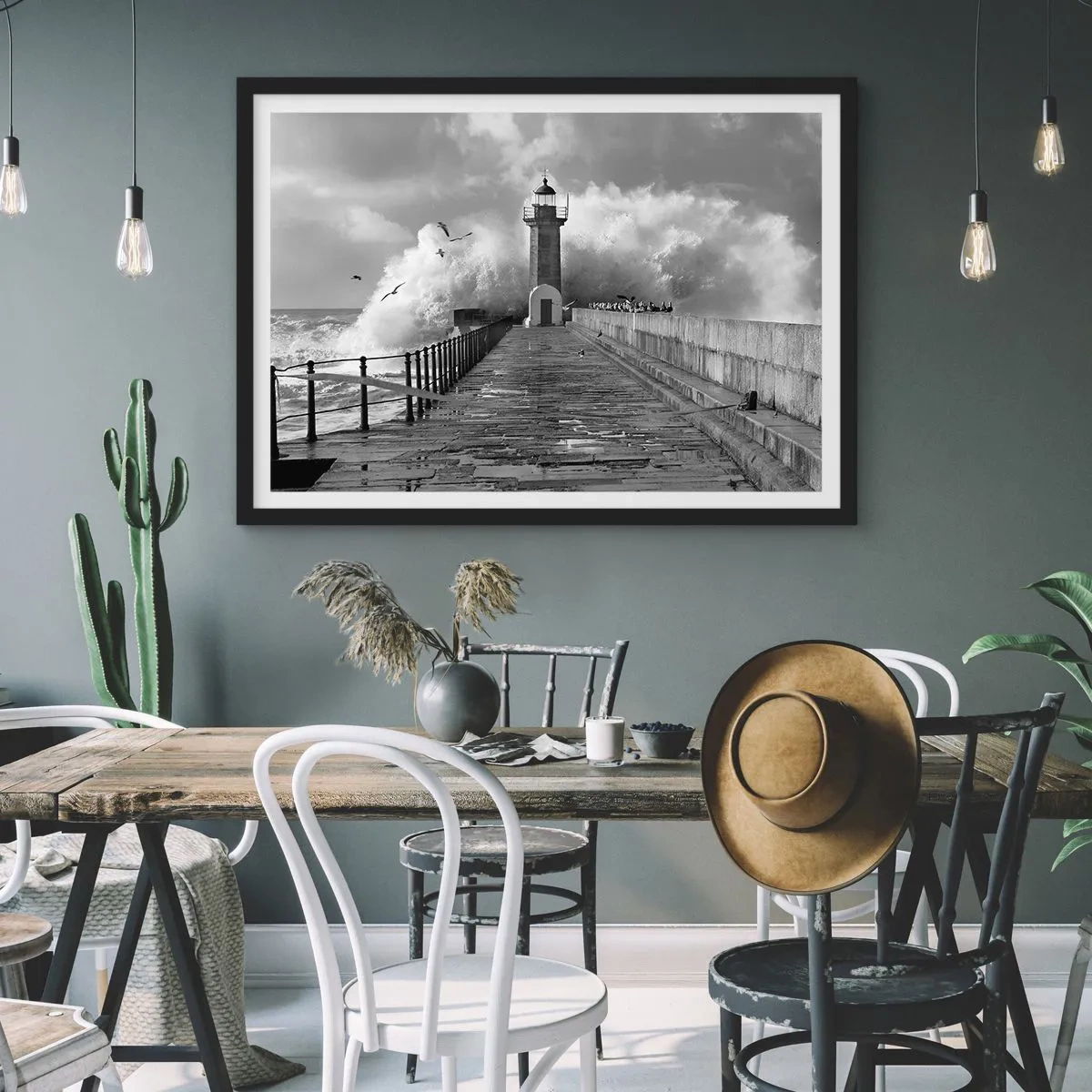 Plakat i sort ramme - Frygtløs  - 100x70 cm