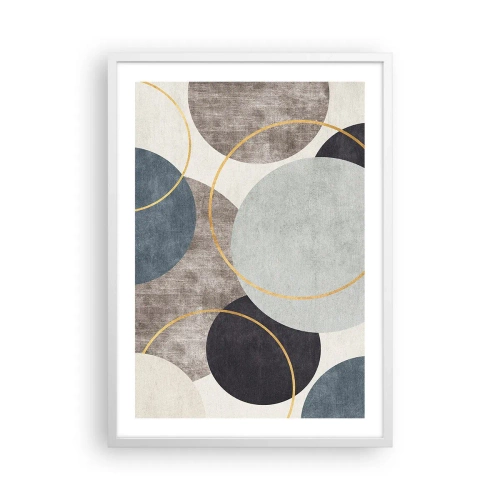 Plakat i hvid ramme - Hjul efter hjul - 50x70 cm