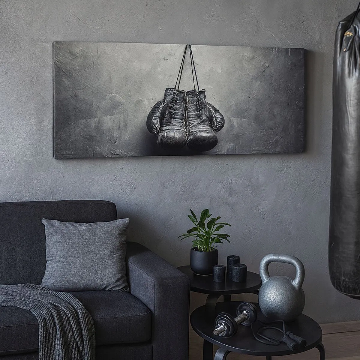 Lærredstryk - Billede på lærred - En tid med kamp og en tid med fred - 100x40 cm