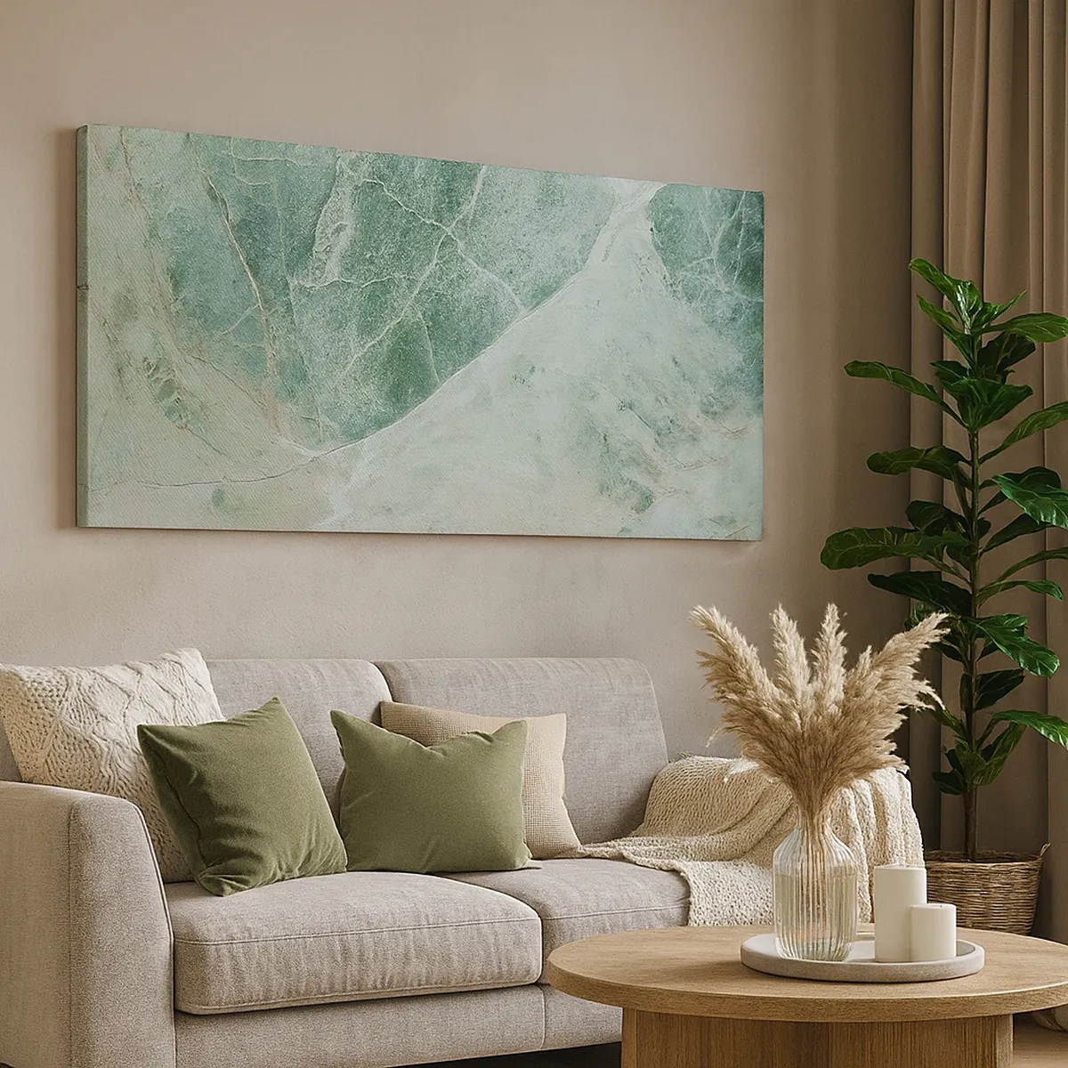 Lærredstryk - Billede på lærred - Den ædle kølighed af sten - 30x30 cm