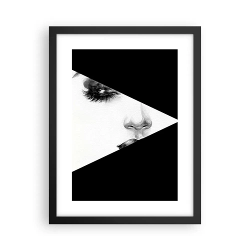 Plakat i sort ramme - Altid uopdaget - 30x40 cm