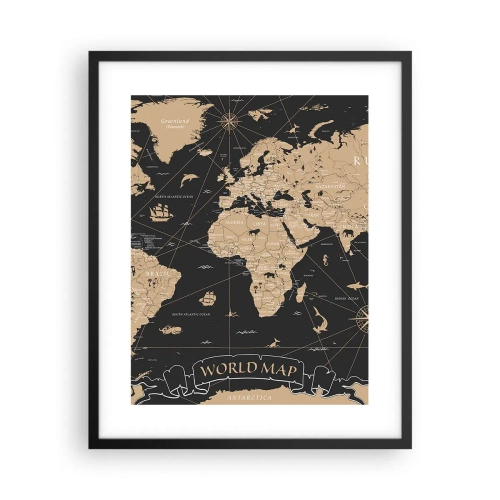 Plakat i sort ramme - Grænserne for min verden - 40x50 cm