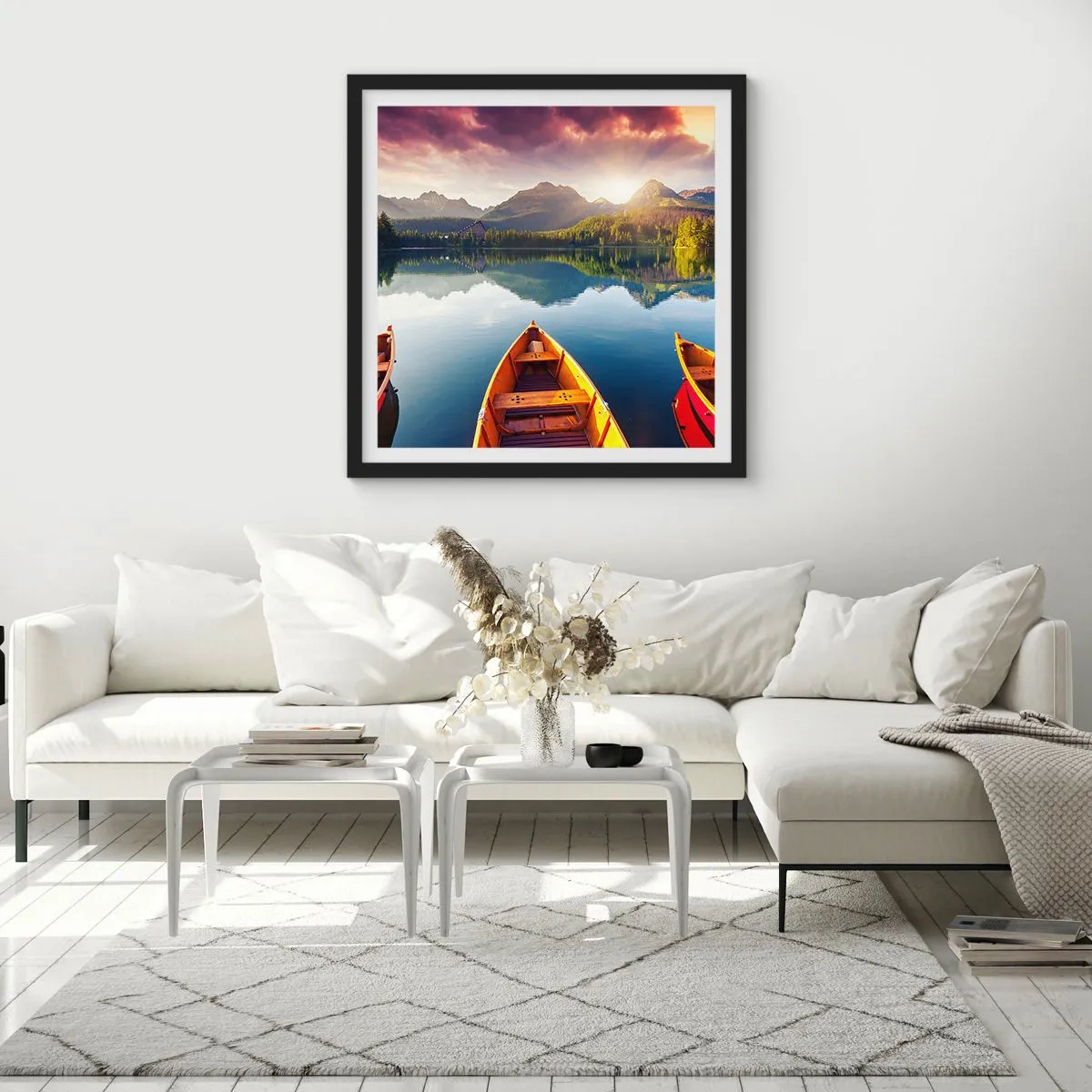 Plakat i sort ramme - Intet imod naturen - 40x40 cm