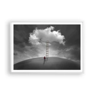 Plakat i hvid ramme - Alt er muligt - 100x70 cm