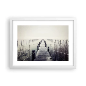 Plakat i hvid ramme - Fordyb dig i fred - 40x30 cm