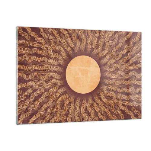 Billede på glas - Ikon for solen - 120x80 cm