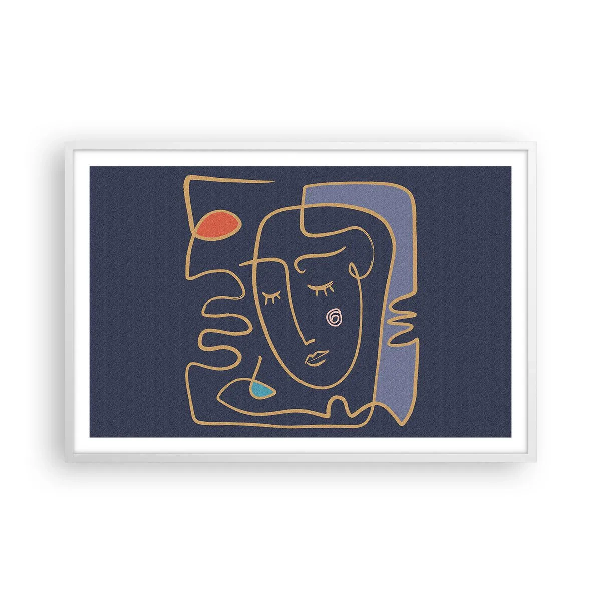 Plakat i hvid ramme - I drømmerier - 91x61 cm