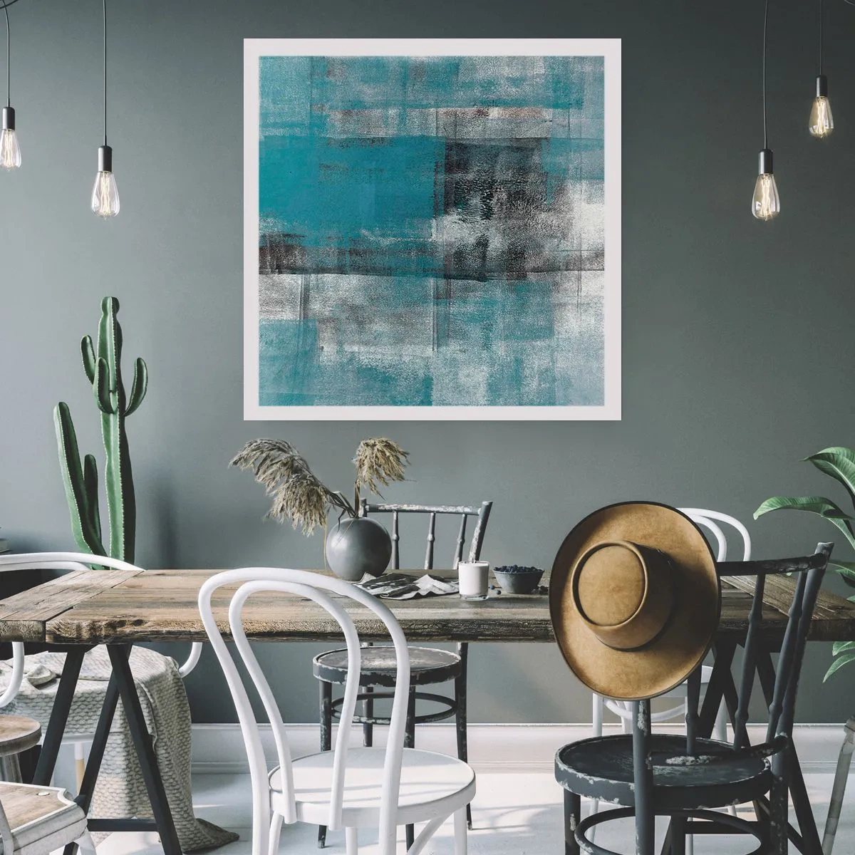 Plakat - Vand og luft - 40x40 cm