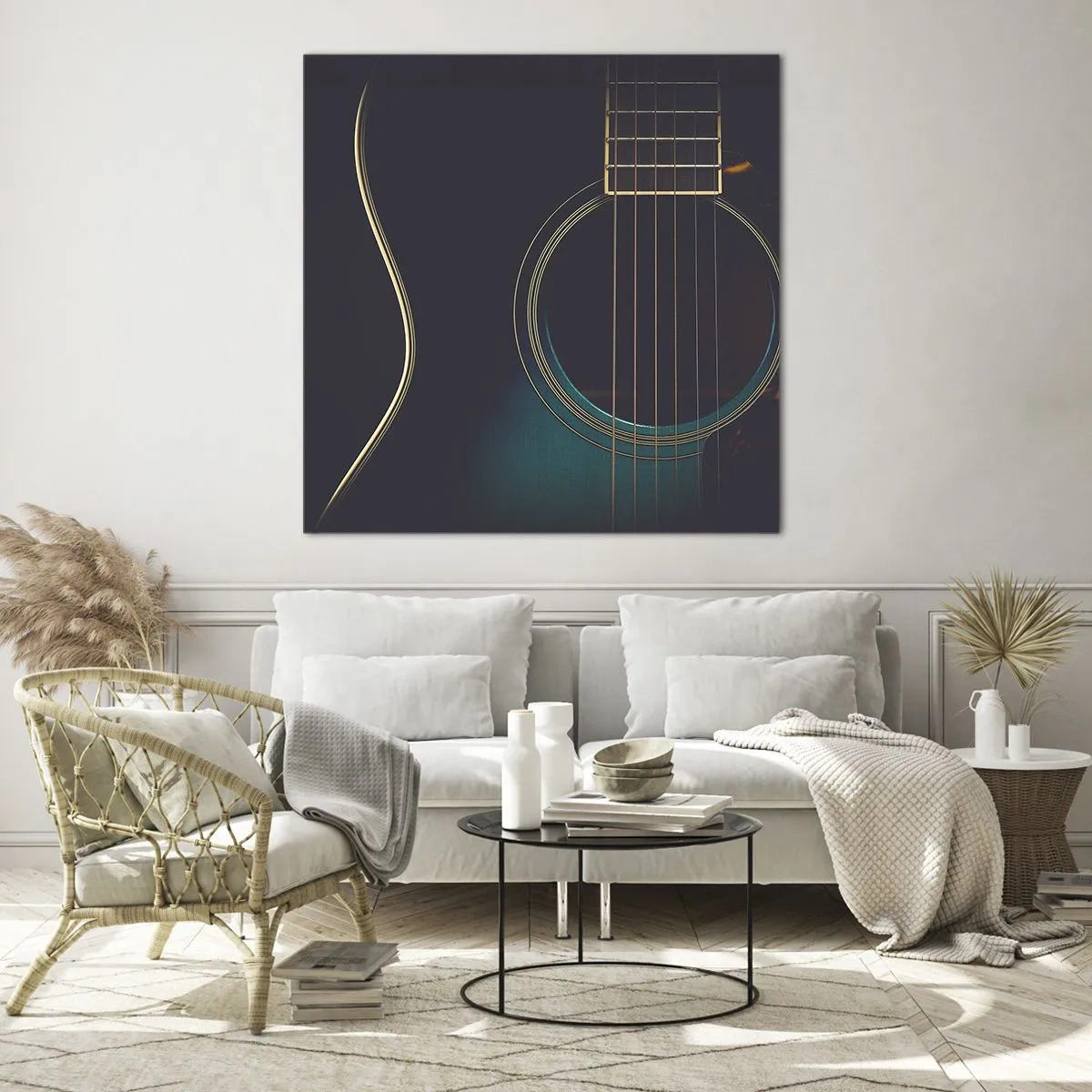 Billede på glas - Et øjeblik før det lyder - 60x60 cm