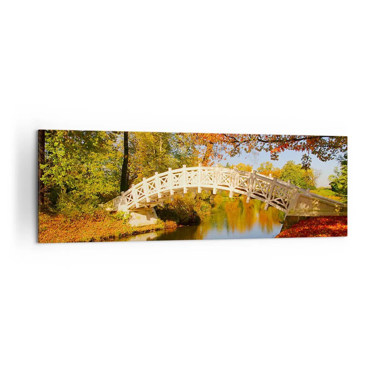 Lærredstryk - Billede på lærred - På den hvide bro af suk - 160x50 cm