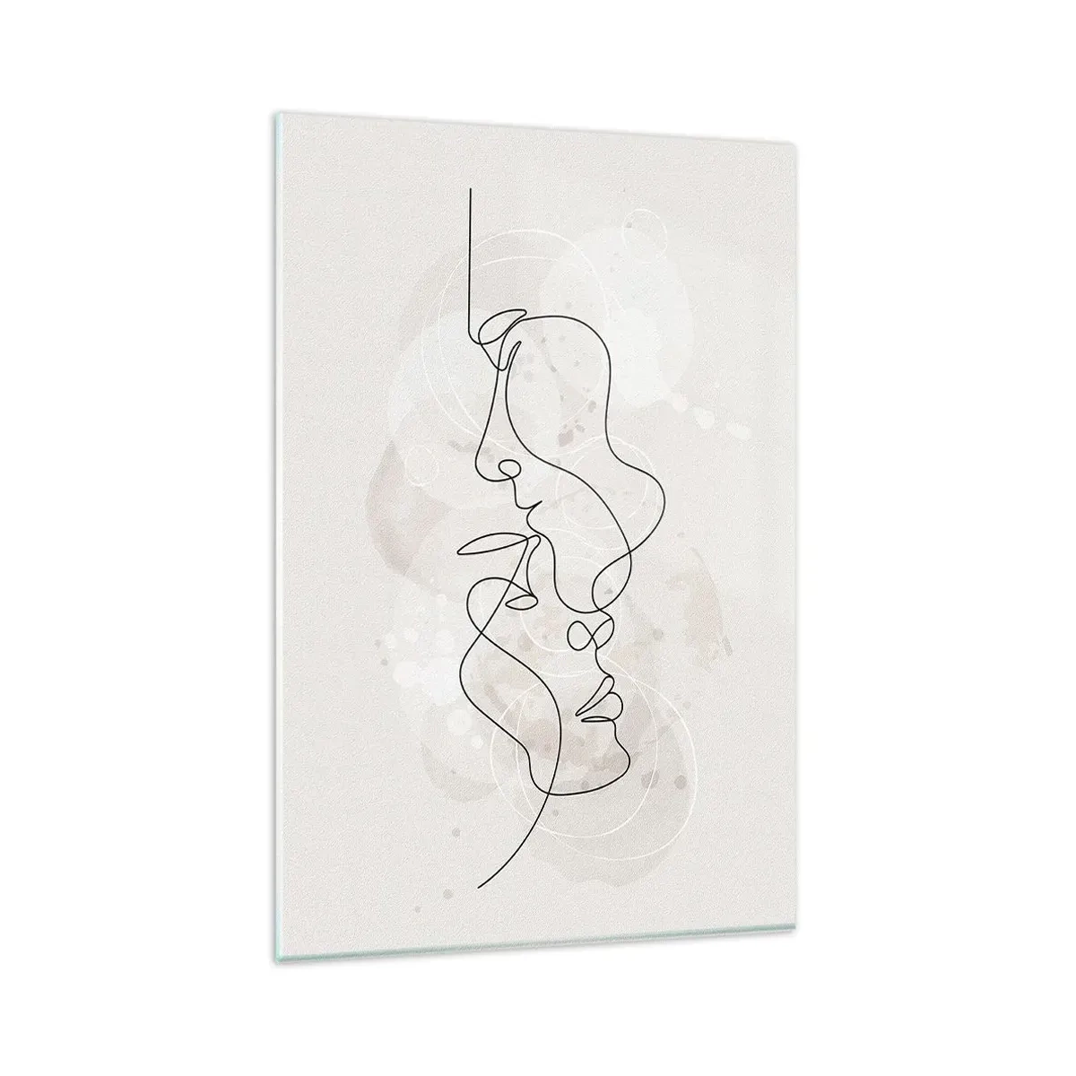 Billede på glas - Omfavnet i en omfavnelse - 80x120 cm