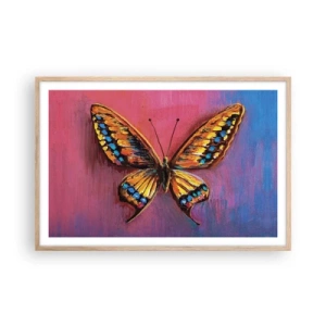 Plakat i ramme af lyst egetræ - Naturens juvel - 91x61 cm