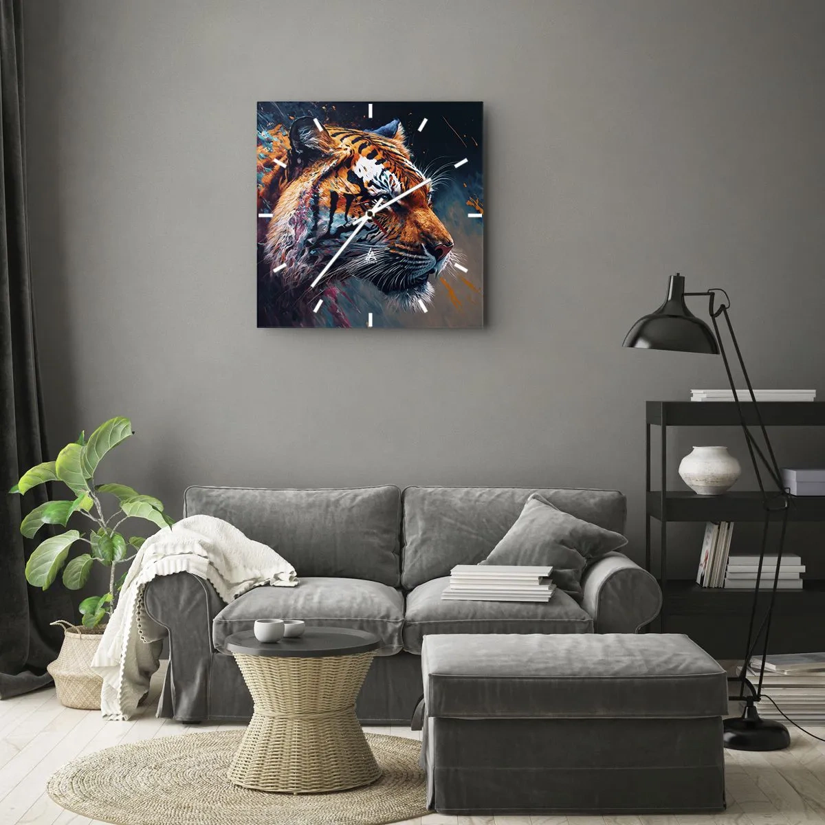 Vægur, Uret - Vild skønhed - 30x30 cm