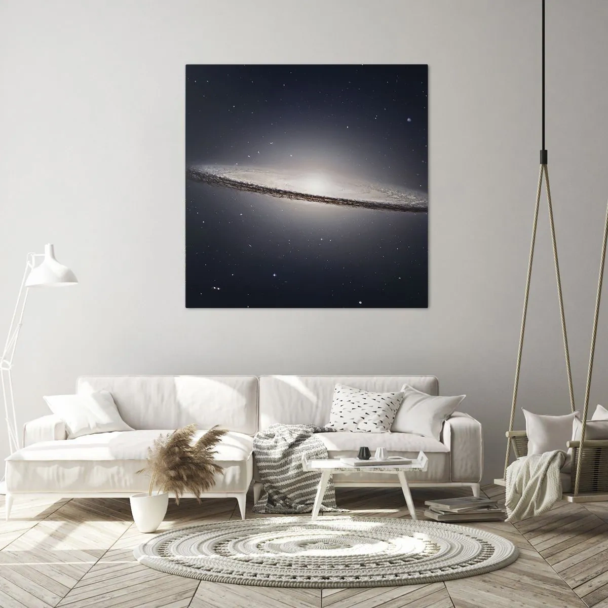Lærredstryk - Billede på lærred - Der var engang i en galakse langt, langt borte.... - 40x40 cm