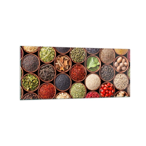 Billede på glas - Alle verdens smage - 120x50 cm