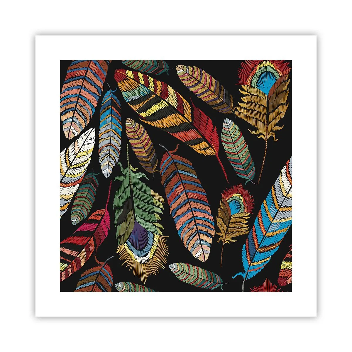 Plakat - Fuglekarneval - 40x40 cm