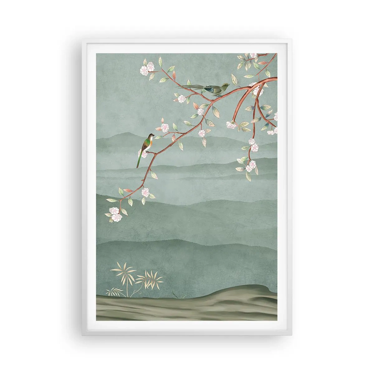 Plakat i hvid ramme - Forår, ah, det er dig - 70x100 cm