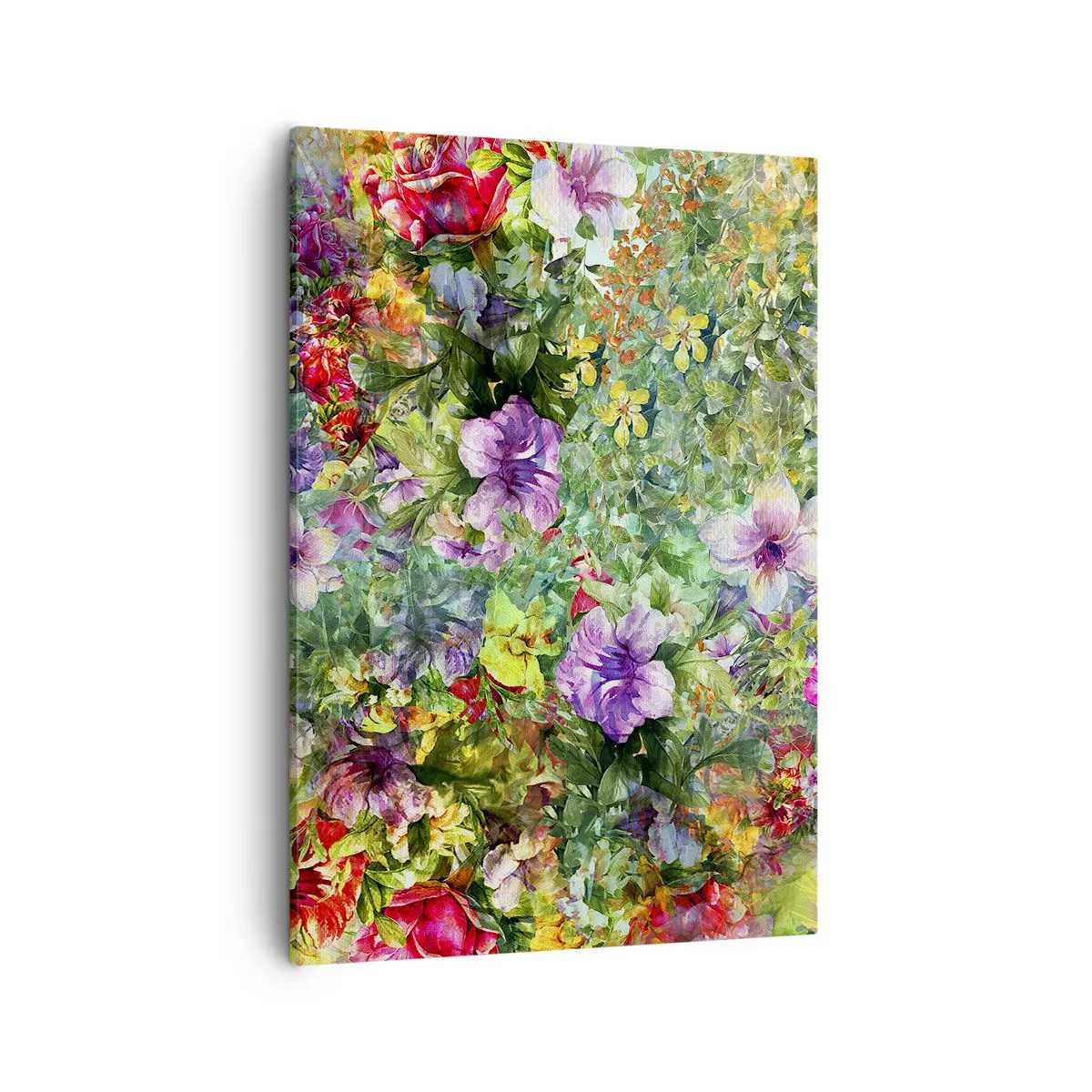 Lærredstryk - Billede på lærred - Ind i blomsterne ved fortabelse - 50x70 cm