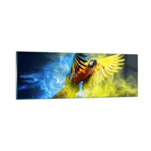 Billede på glas - I det blå-gyldne støv - 90x30 cm