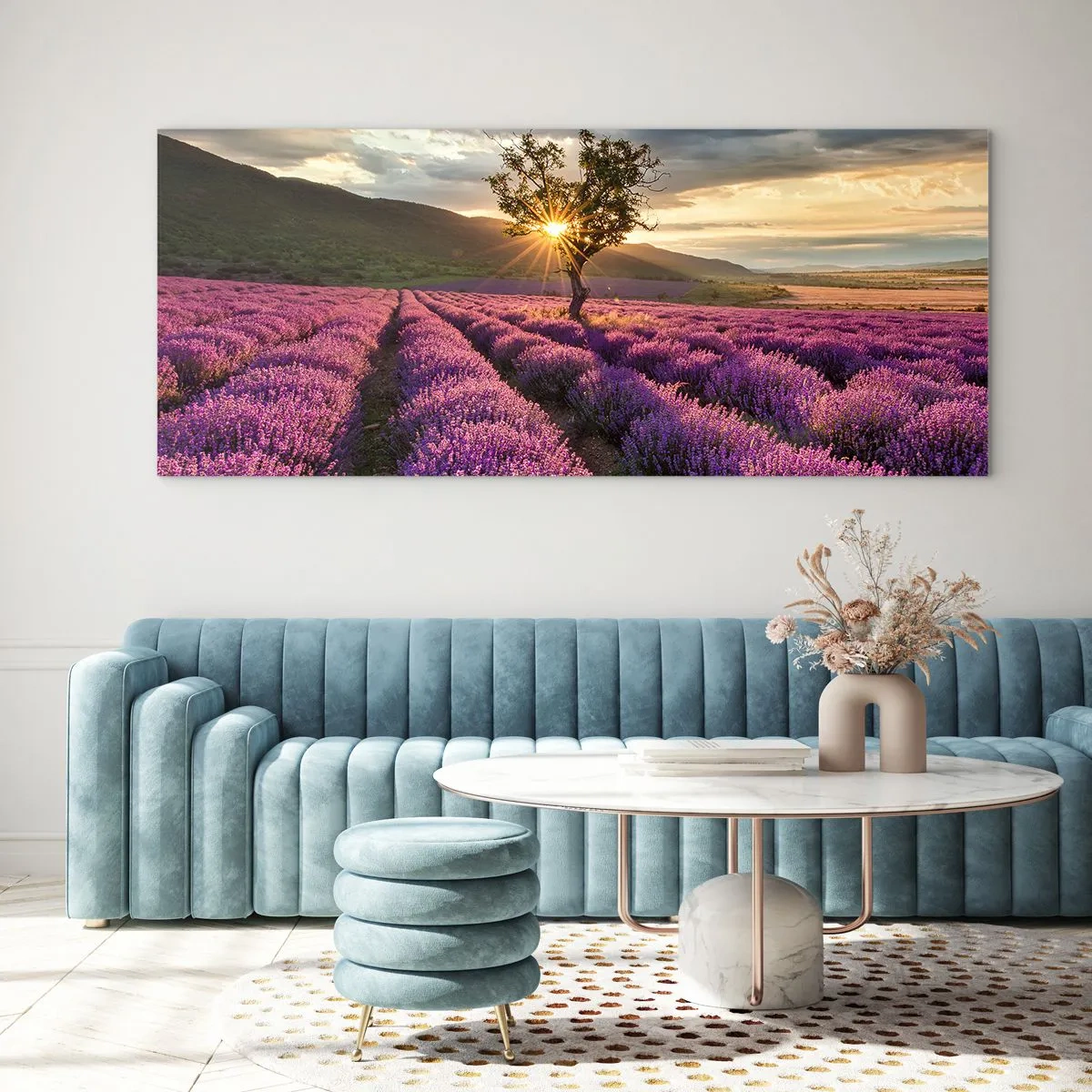 Billede på glas - Lilla aroma - 100x40 cm