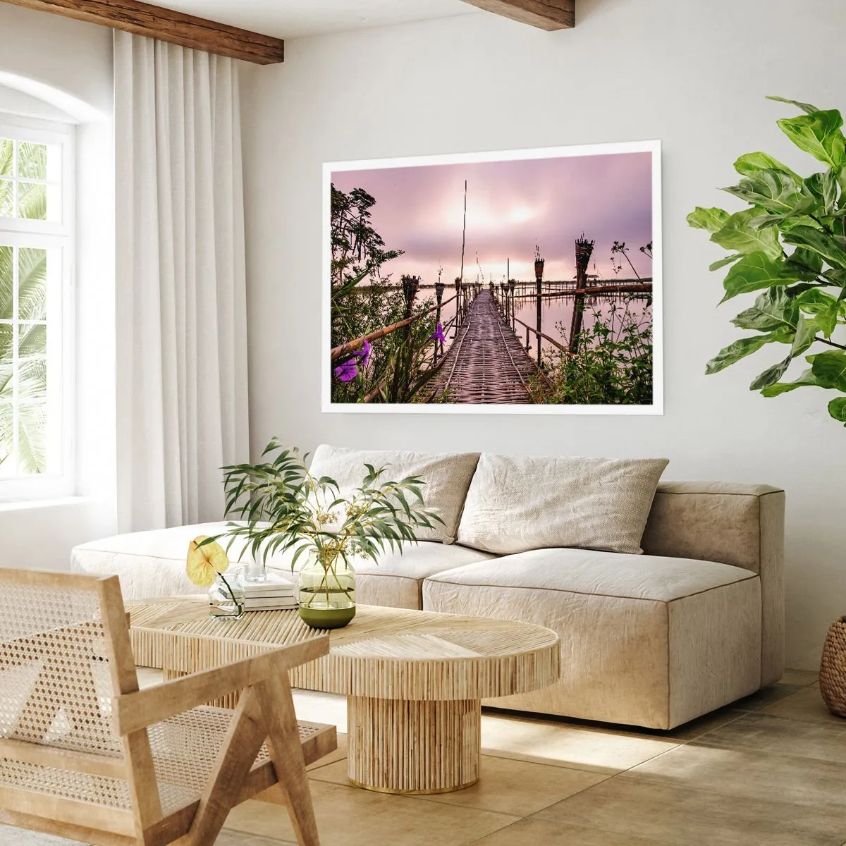 Plakat - Den stille og rolige atmosfære i Asien - 100x70 cm