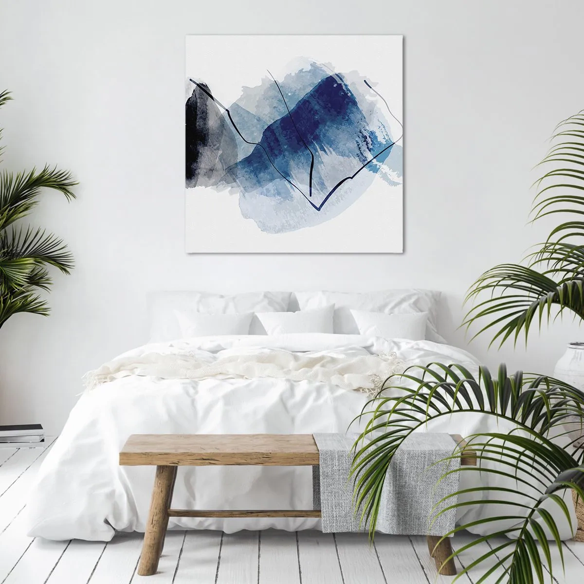 Lærredstryk - Billede på lærred - Isbjerg - 40x40 cm