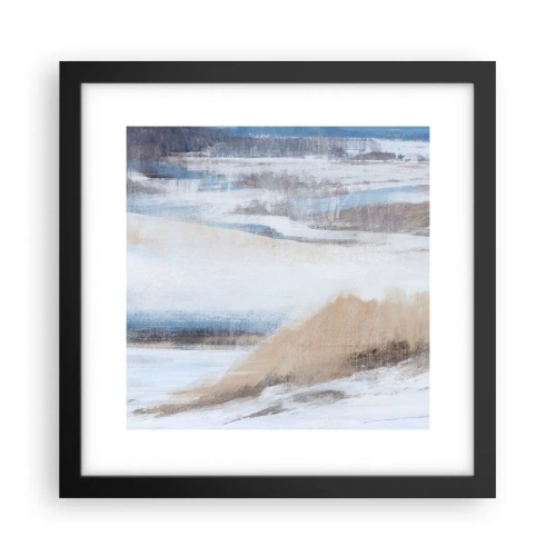 Plakat i sort ramme - Vinterkomposition - 30x30 cm
