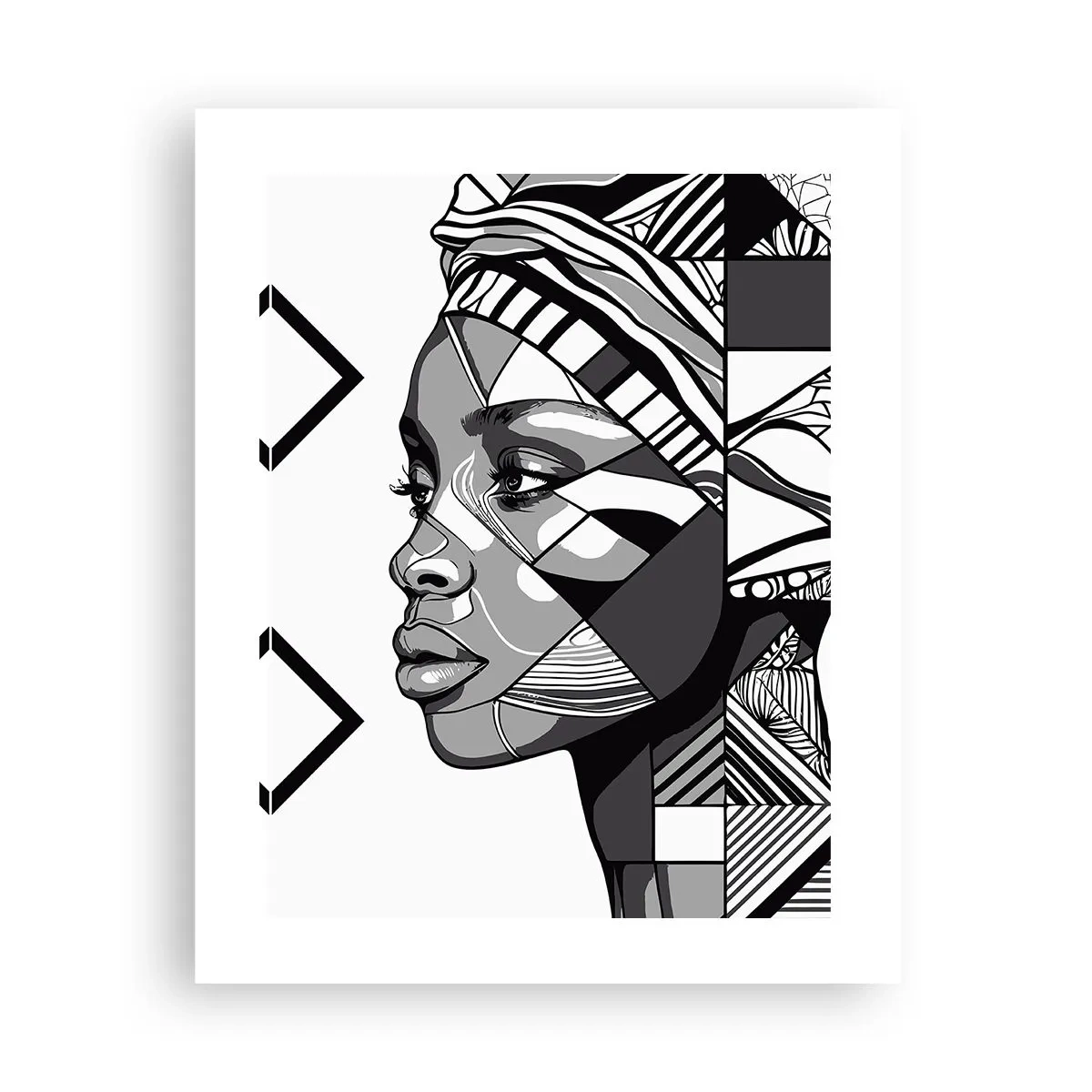 Plakat - Etnisk portræt - 40x50 cm