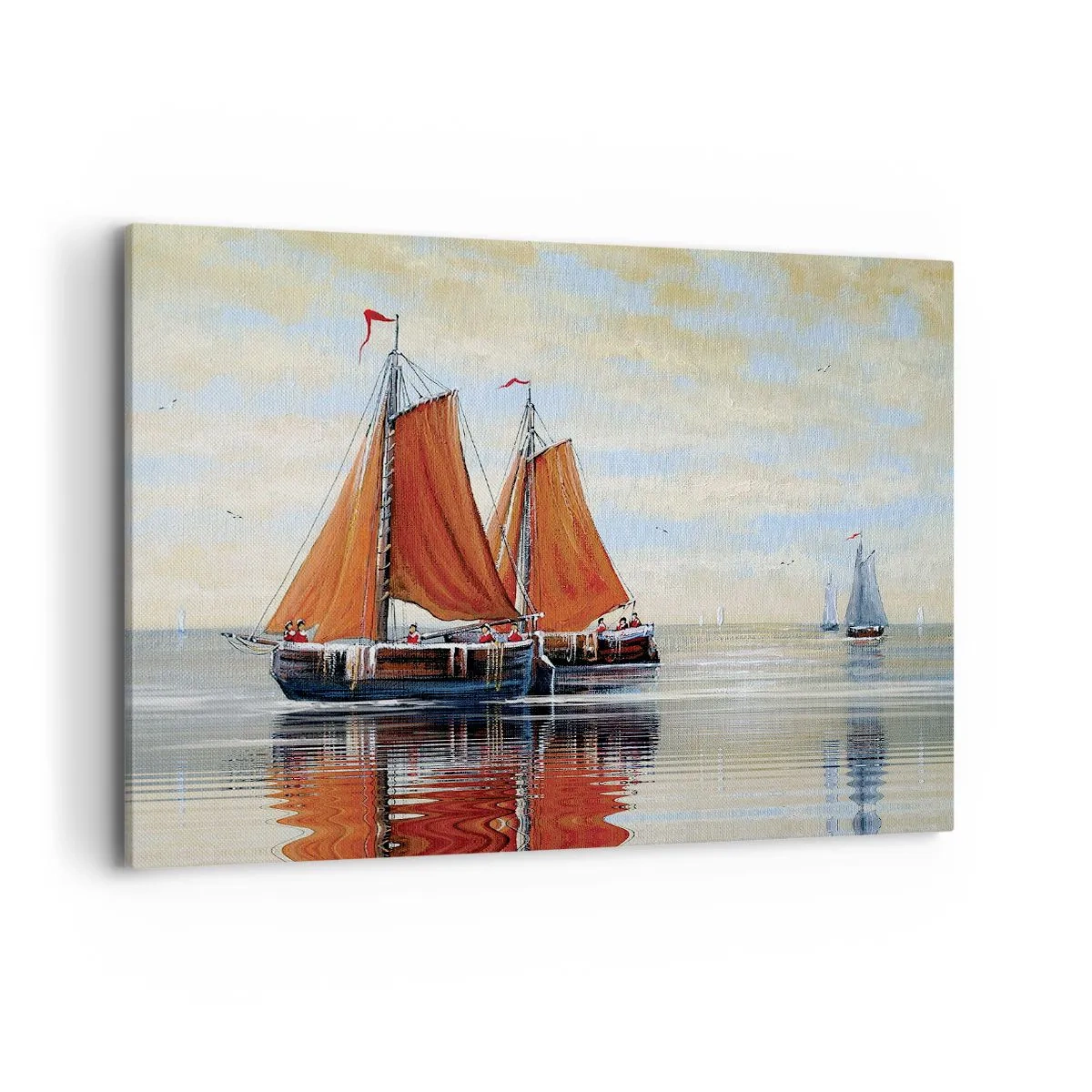 Lærredstryk - Billede på lærred - Hey, sejl, sømand.... - 120x80 cm