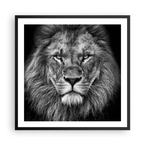 Plakat i sort ramme - I kroningsklædning - 60x60 cm